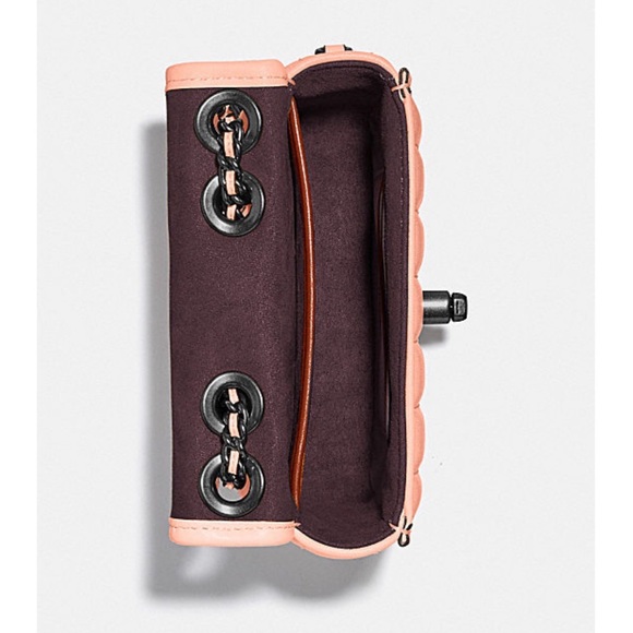 Coach Madison Shoulder Bag 16 With Quilting Pewter Faded Blush - Picture 5 of 14